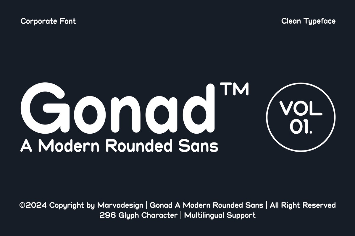 フォント Gonad