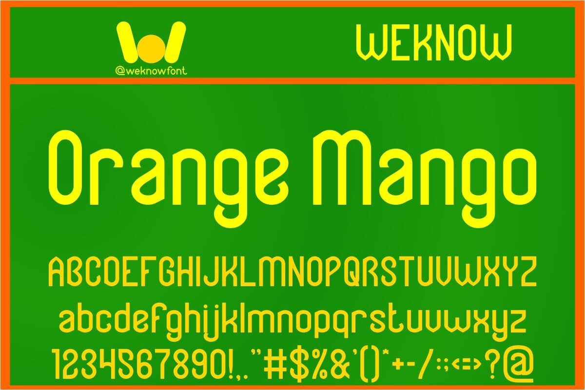 フォント Orange Mango