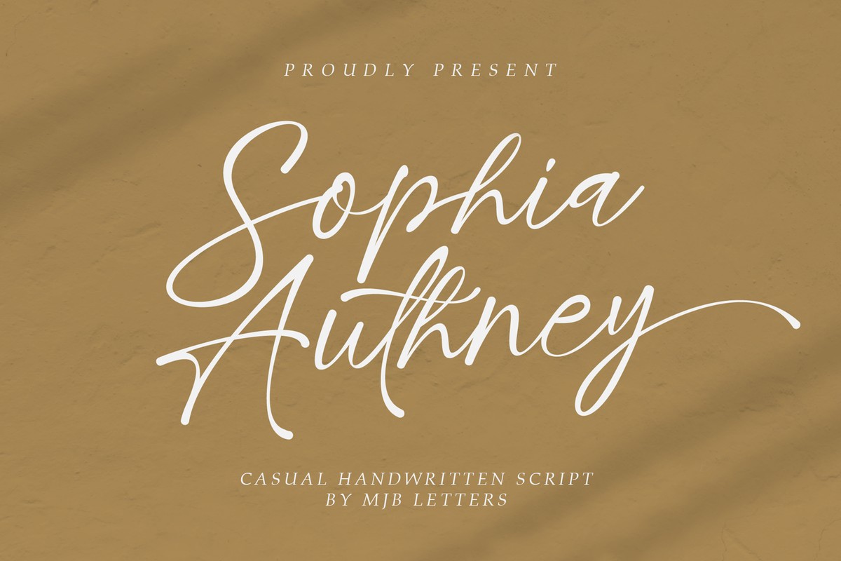 フォント Sophia Authney