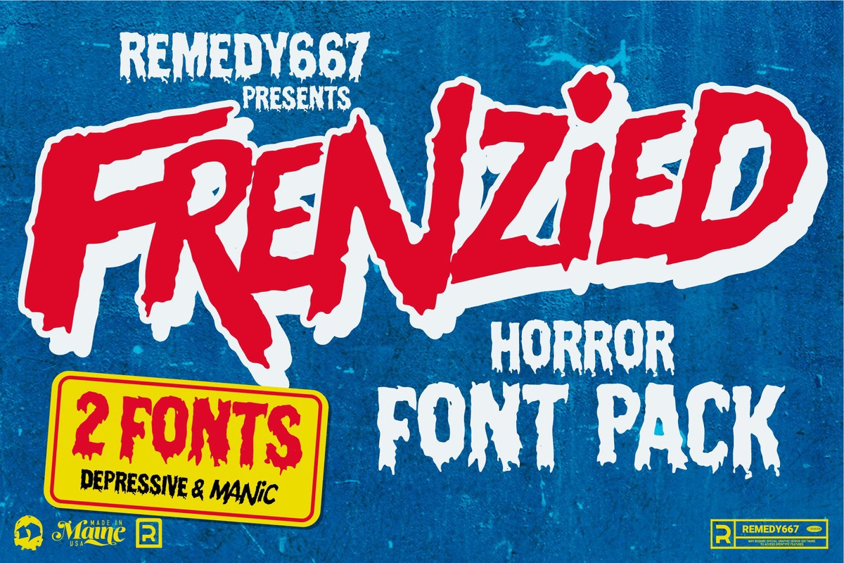 フォント Frenzied