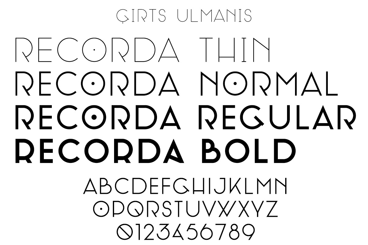 フォント Recorda