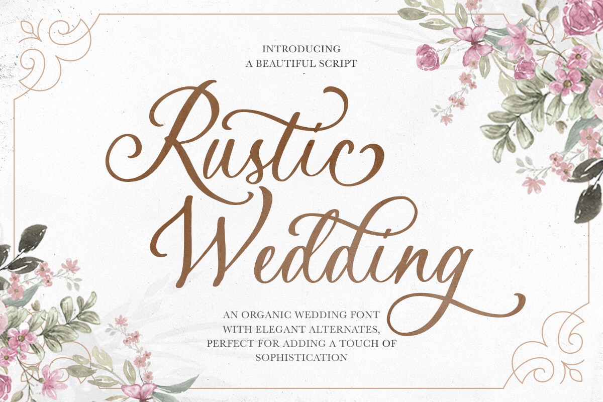 フォント Rustic Wedding