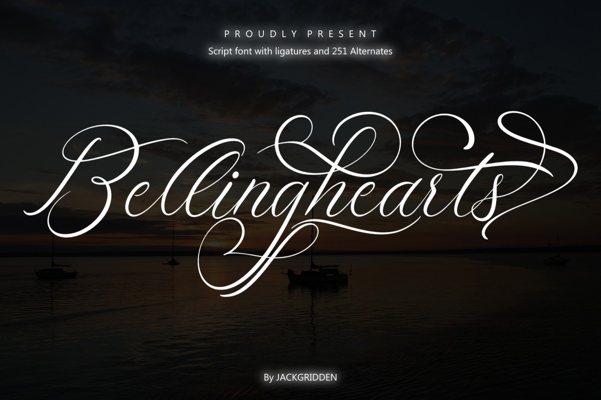 フォント Bellinghearts