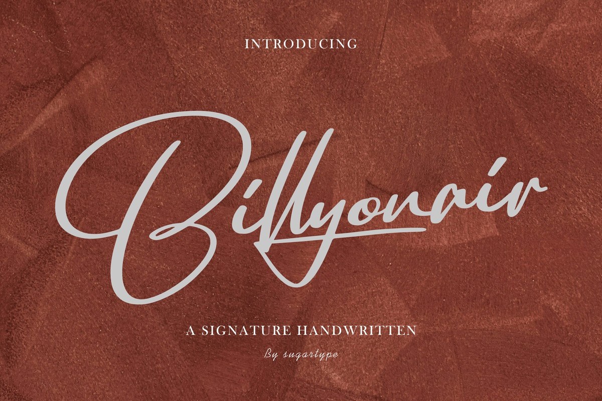 フォント Billyonair